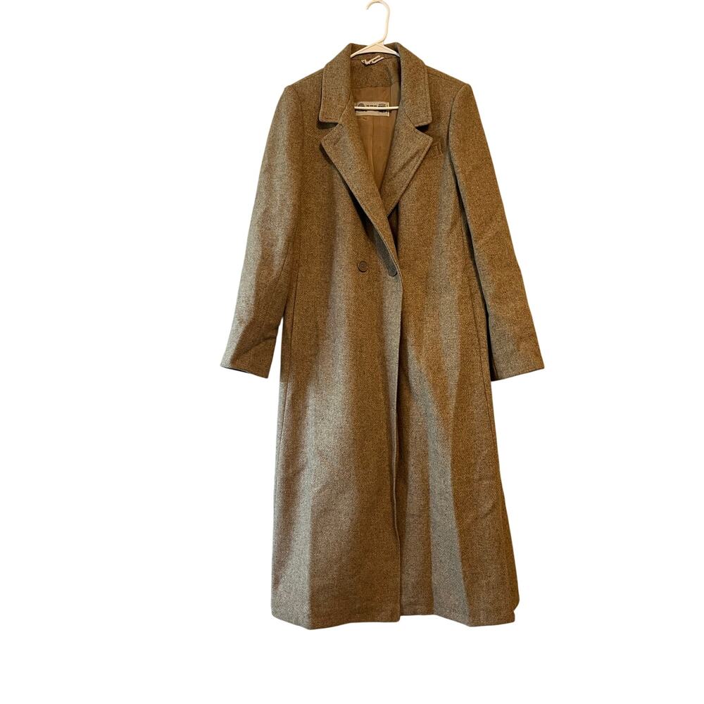 Vintage Saxton Hall Virgin Wool Tweed Coat Ta Herringbone Women’s size 16